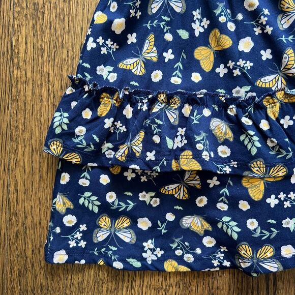 New BCBG Girls Navy Blue Butterfly Printed Patterned Short Sleeve Dress - 5 - Picture 2 of 4